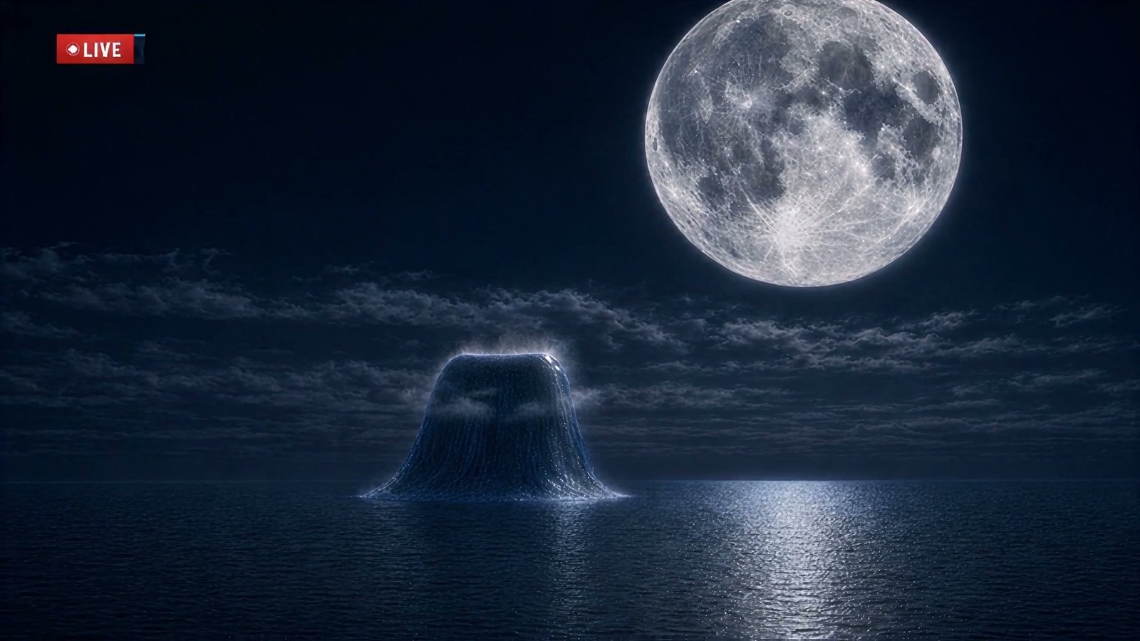 Final: The wave, the moon and the ocean share one editable Unreal scene.